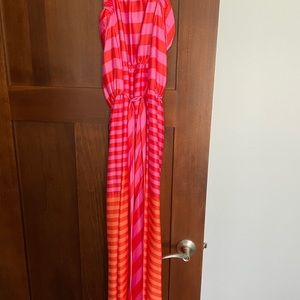 BCBGMaxazria Strapless Colored Satin Striped Dress - Size XXS - Worn Once